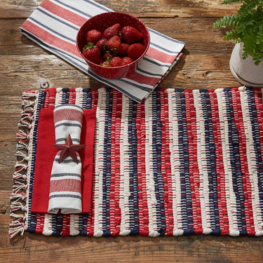 Stars & Stripes Chindi Placemats - Set Of 4 Park Designs - The Fox Decor